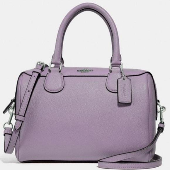RARE Like new Coach Bennett Mini purple Leather Satchel crossbody bag F32202